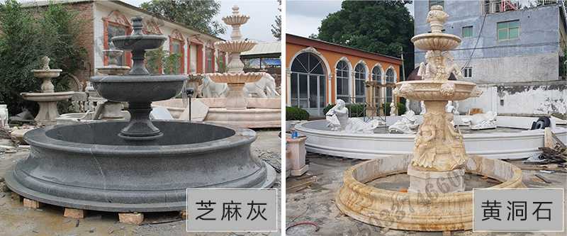 大理石景觀噴泉材質(zhì)，石雕噴泉工廠，定制大理石景觀噴泉