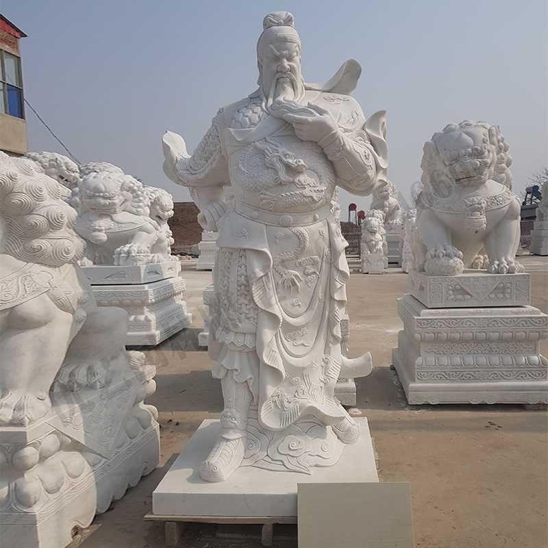 漢白玉關公像，石雕關公像，大理石關公雕像，關羽雕像，河北石雕關公廠家.jpg
